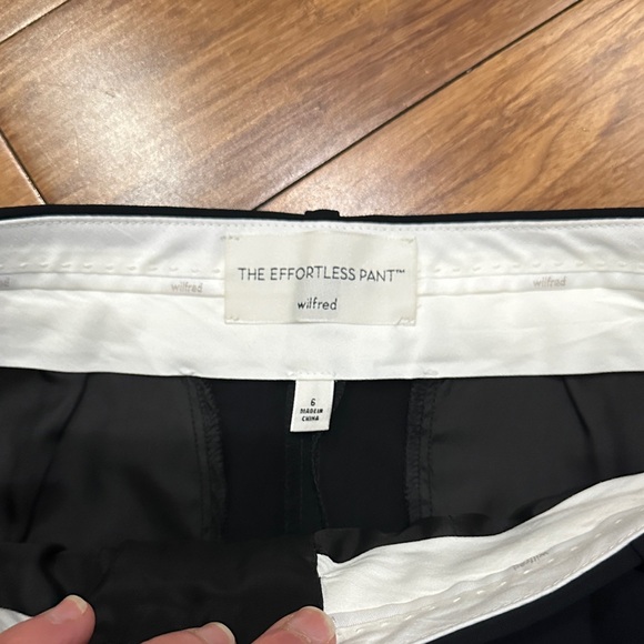 Aritzia Wilfred Cropped Black Effortless Wide Leg Pants - Picture 2 of 7